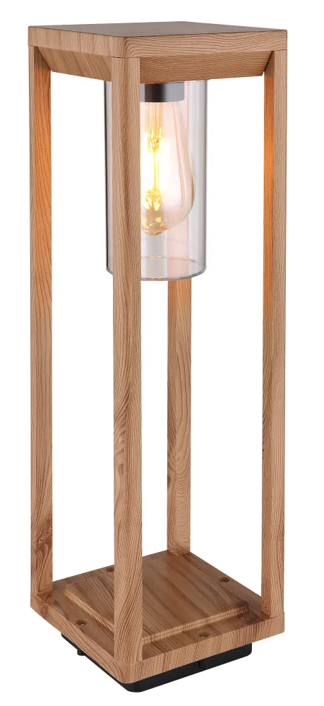 Lampadaire Globo Lighting Candela aluminium et bois clair E27