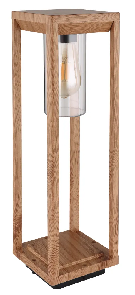 Lampadaire Globo Lighting Candela aluminium et bois clair E27