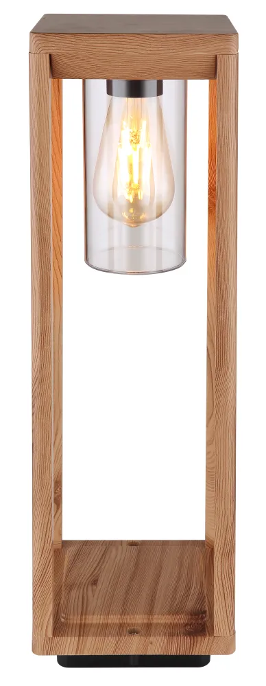 Lampadaire Globo Lighting Candela aluminium et bois clair E27