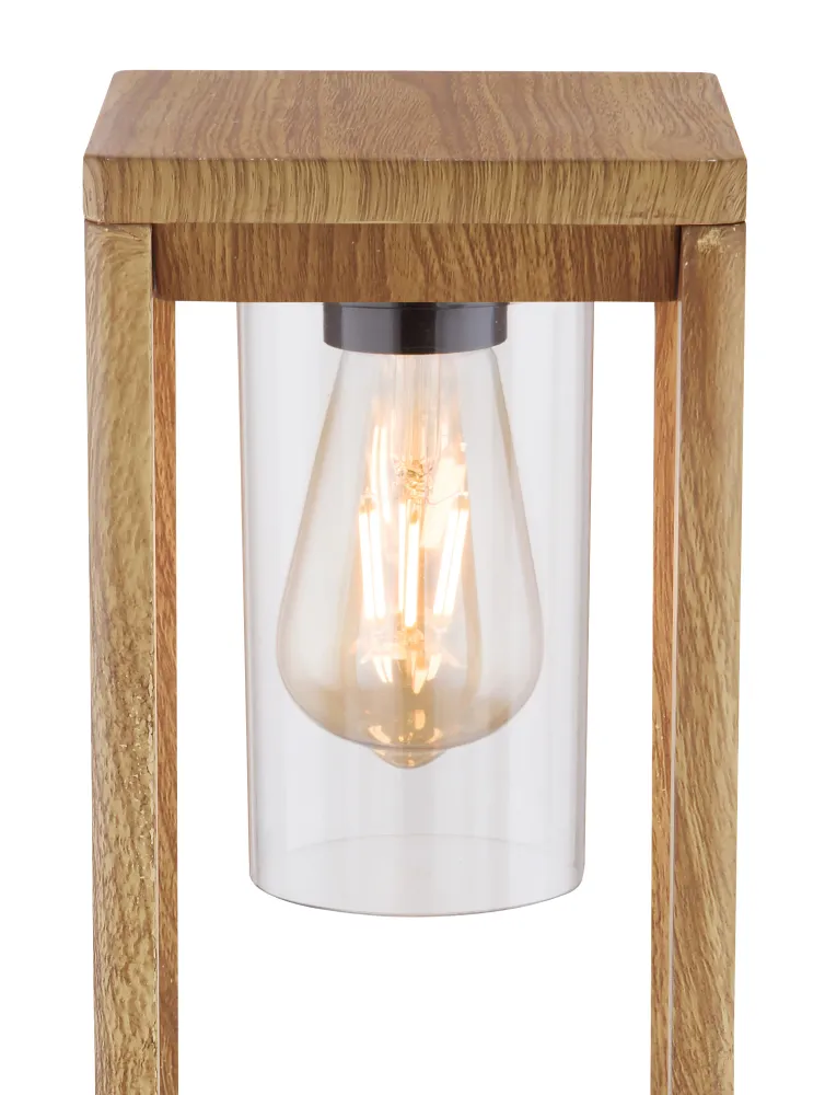 Lampadaire Globo Lighting Candela aluminium et bois clair E27
