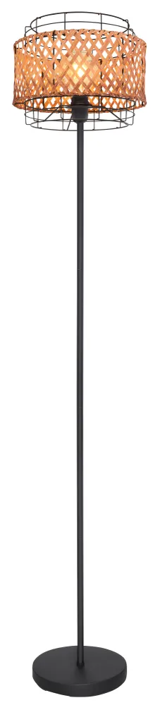 Lampadaire Globo Lighting Gina en métal noir E27