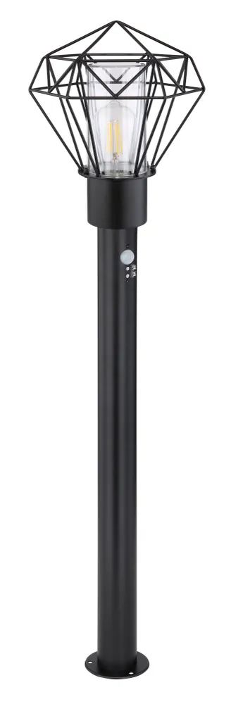 Lampadaire Globo Lighting Horace en acier inoxydable noir E27