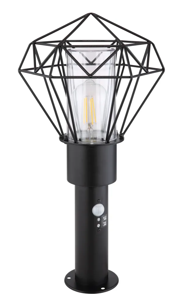Lampadaire Globo Lighting Horace en acier inoxydable noir E27