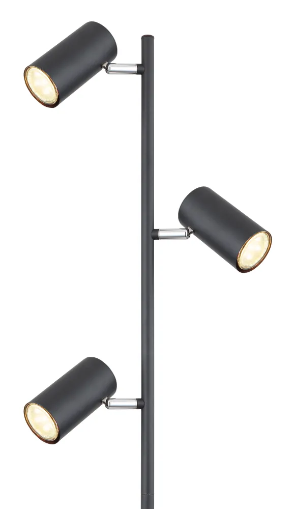 Lampadaire Globo Lighting Robby en métal nickelé GU10 3L Nickel