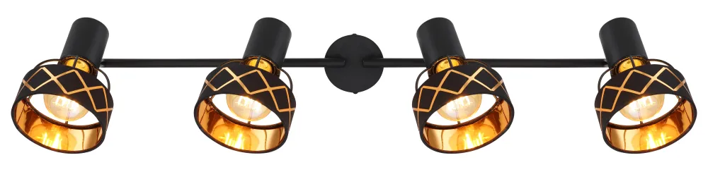 Lampe sur rail Globo Lighting Blanca métal noir E27 4L
