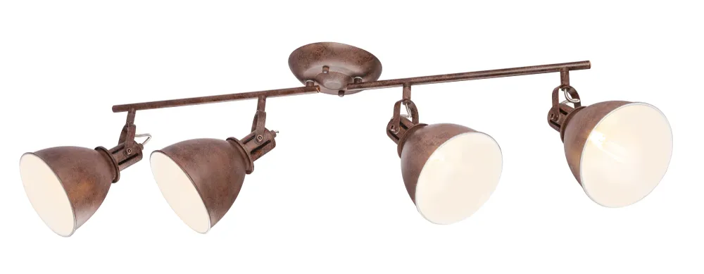 Lampe sur rail Globo Lighting Giorgio en métal bronze E14 4L