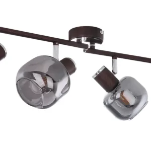 Lampe sur rail Globo Lighting Pallo en métal bronze E14 4L