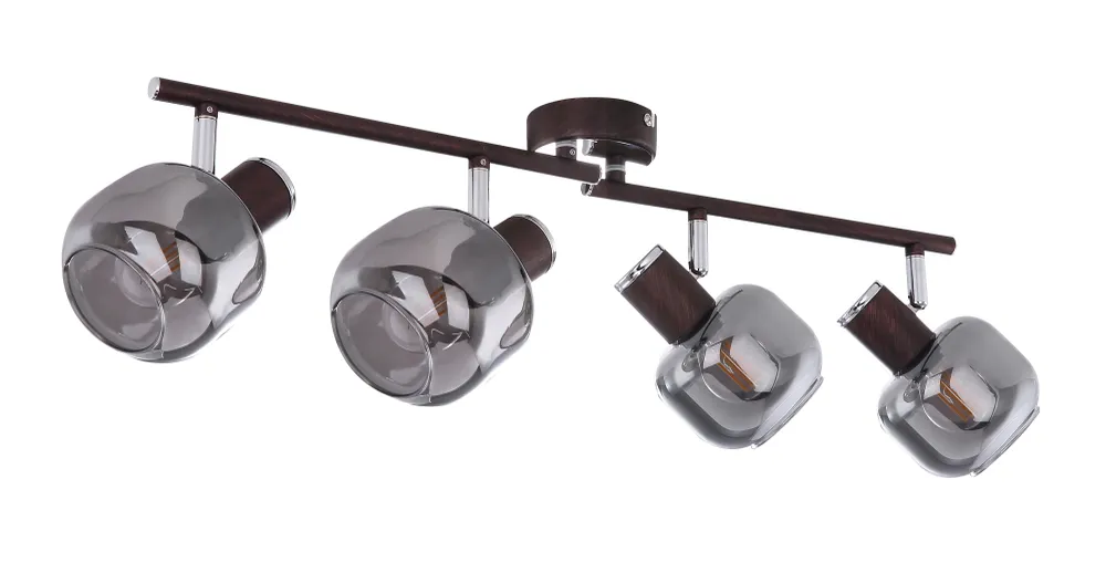 Lampe sur rail Globo Lighting Pallo en métal bronze E14 4L
