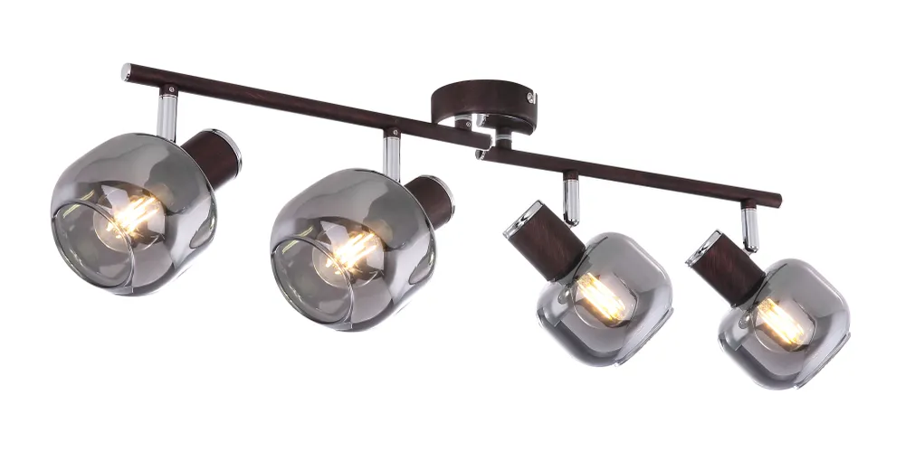 Lampe sur rail Globo Lighting Pallo en métal bronze E14 4L