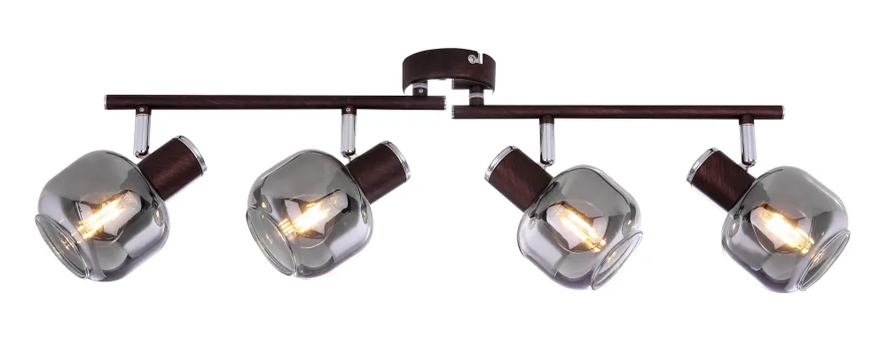 Lampe sur rail Globo Lighting Pallo en métal bronze E14 4L
