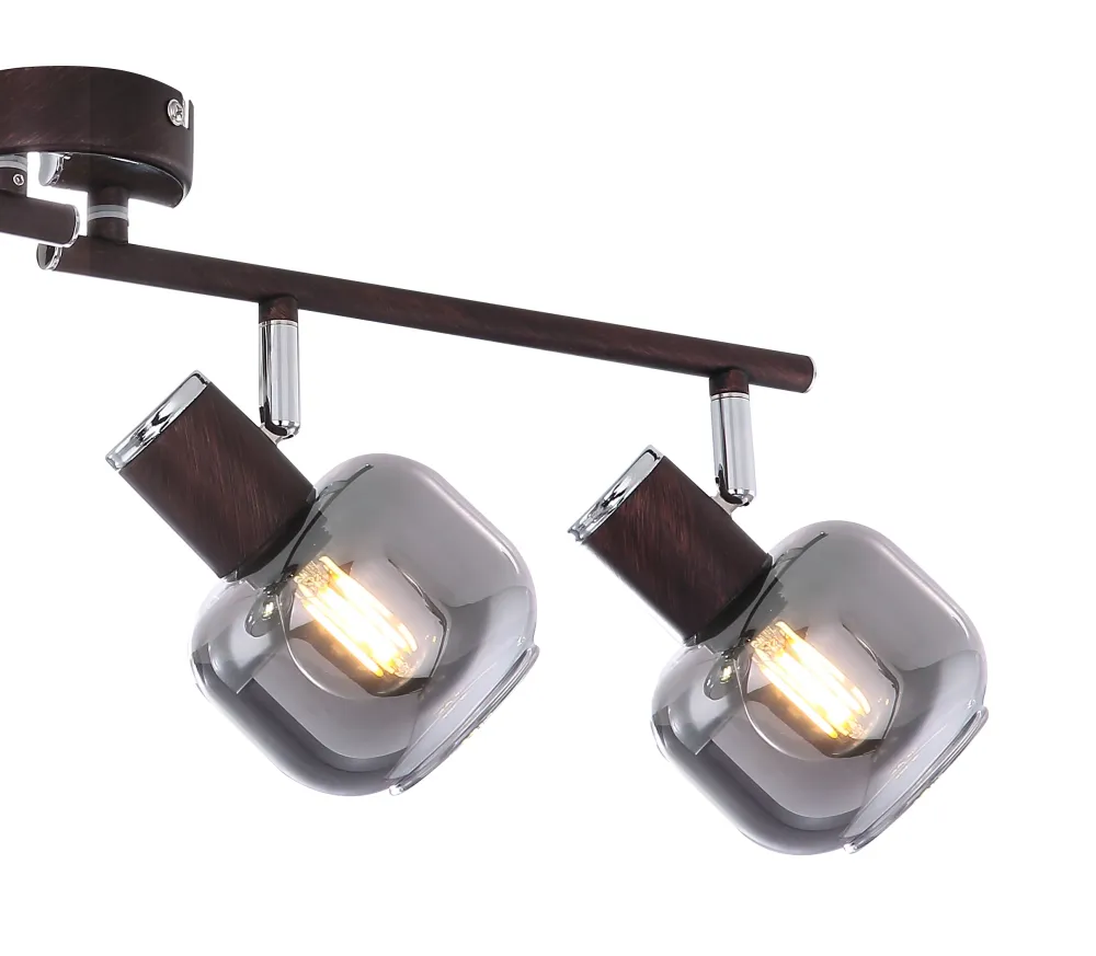 Lampe sur rail Globo Lighting Pallo en métal bronze E14 4L