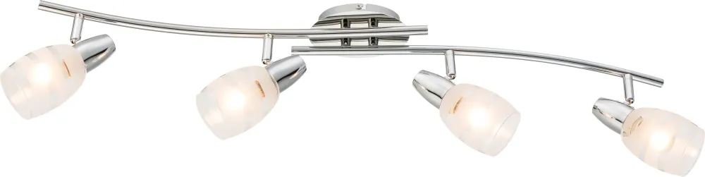 Lampe sur rail Globo Lighting Roy en métal chromé E14 4L