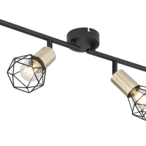 Lampe sur rail Globo Lighting Xara I métal noir E14 4L