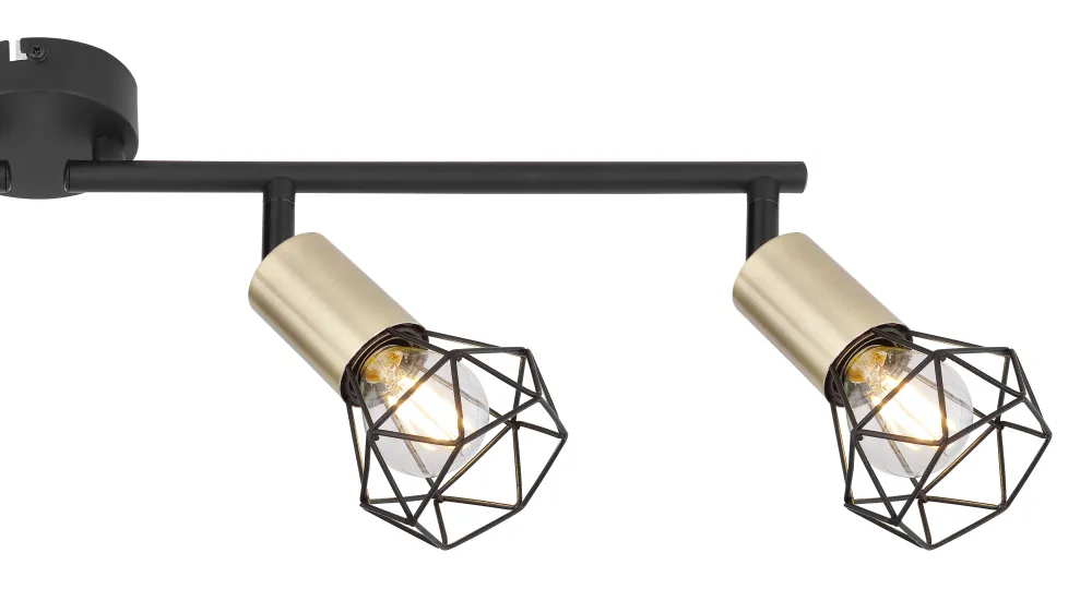 Lampe sur rail Globo Lighting Xara I métal noir E14 4L