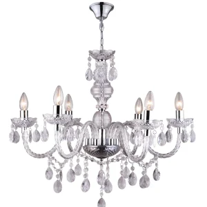 Lustre Globo Lighting Cuimbra I en métal chromé E14 6L