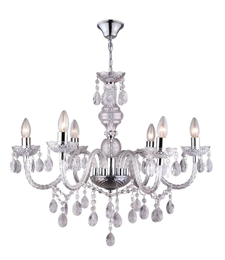 Lustre Globo Lighting Cuimbra I en métal chromé E14 6L