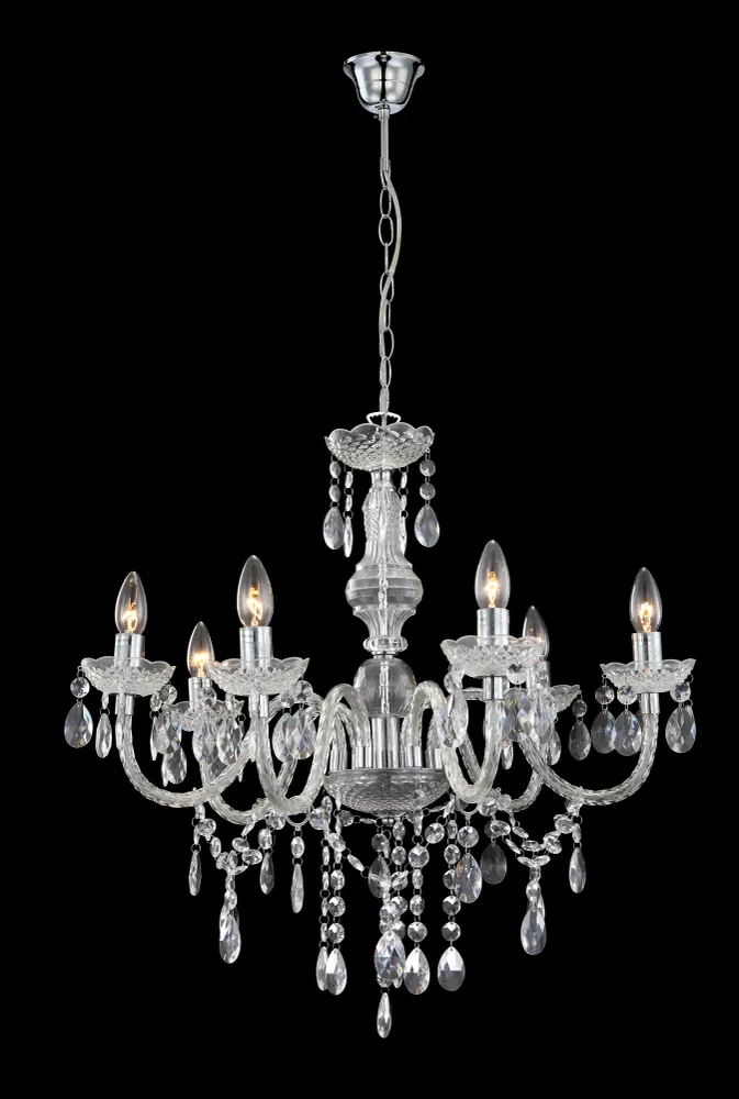 Lustre Globo Lighting Cuimbra I en métal chromé E14 6L