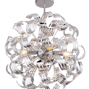 Lustre Globo Lighting Falla en métal chromé E14 4L
