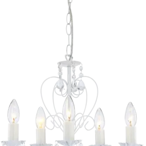 Lustre Globo Lighting Pinja en métal blanc E14 5L