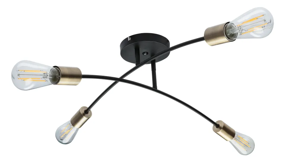 Lustre Globo Lighting Sarini en métal noir E27 4L