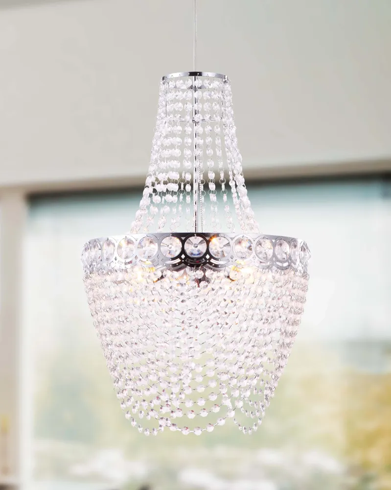 Lustre Globo Lighting Stromboli en métal chromé E27 3L