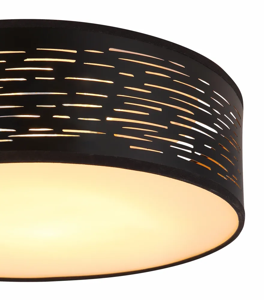 Lustre Globo Lighting Tunno en métal noir