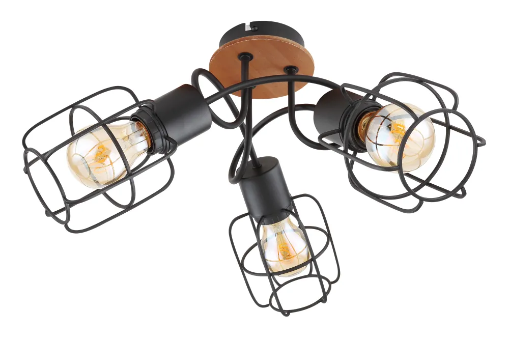 Lustre Globo Lighting Willa en métal noir E27 3L
