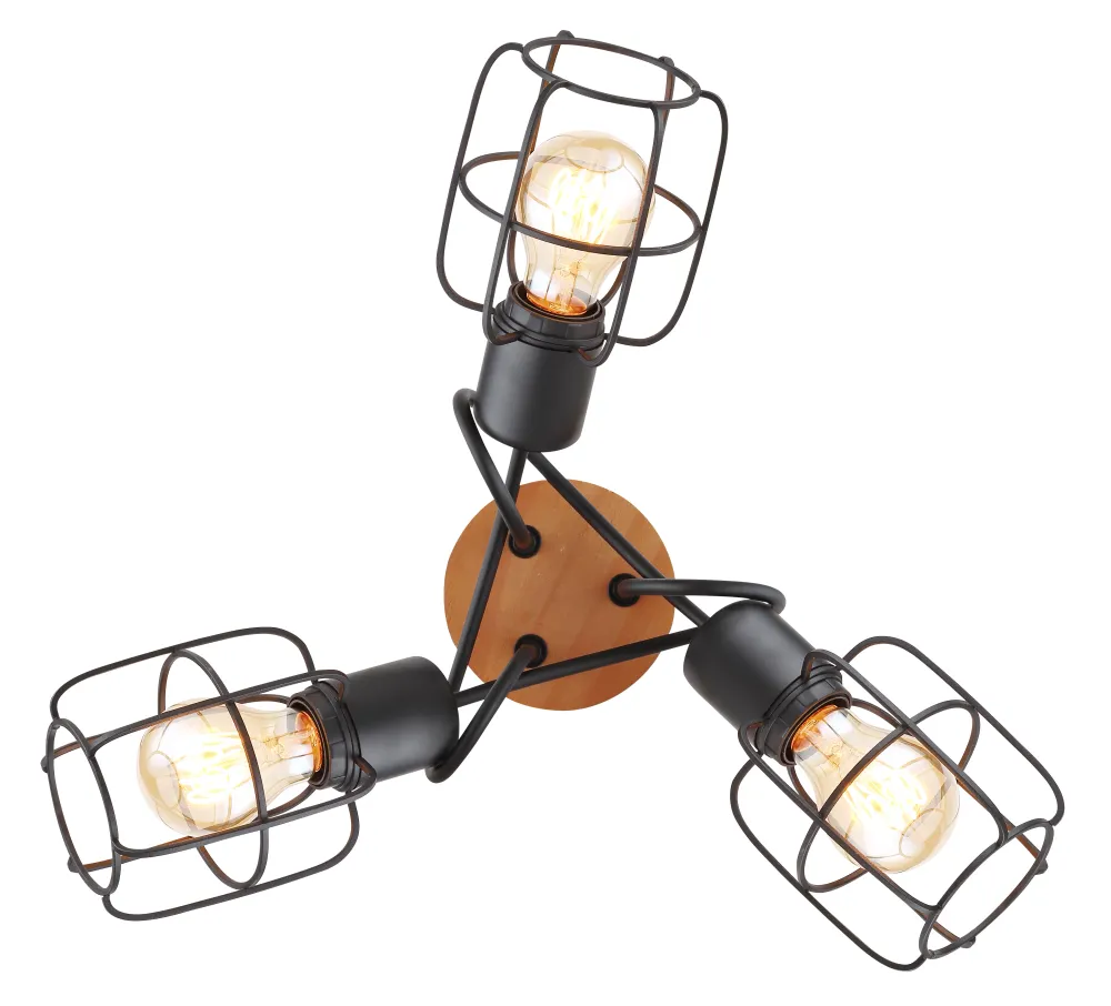 Lustre Globo Lighting Willa en métal noir E27 3L