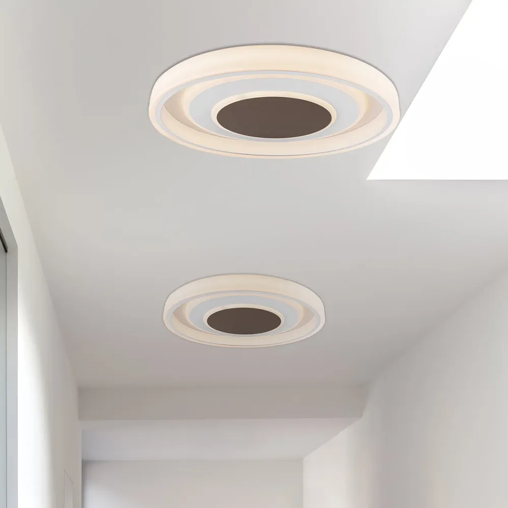 Plafonnier encastré Globo Lighting Goffi en métal blanc
