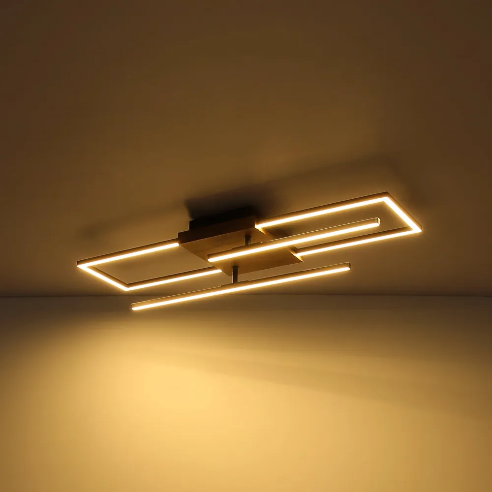 Plafonnier encastré Globo Lighting Kendra en métal noir
