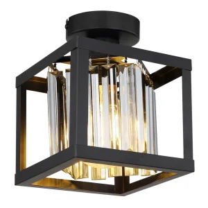 Plafonnier encastré Globo Lighting Mathilde en métal noir E27
