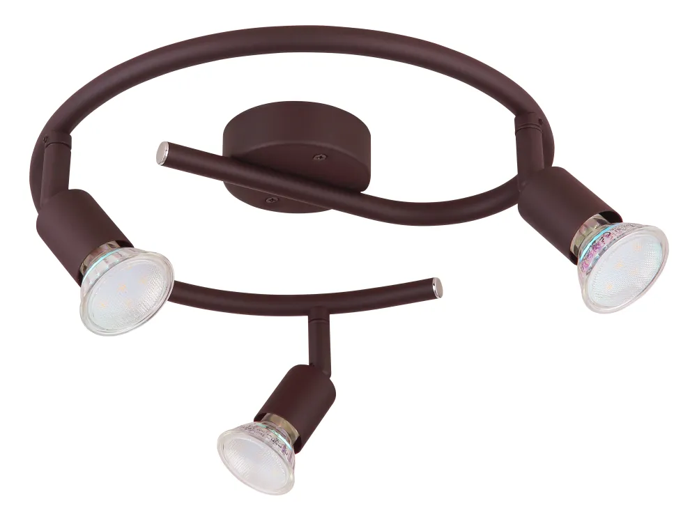 Plafonnier encastré Globo Lighting Oliwa en métal bronze GU10 3L