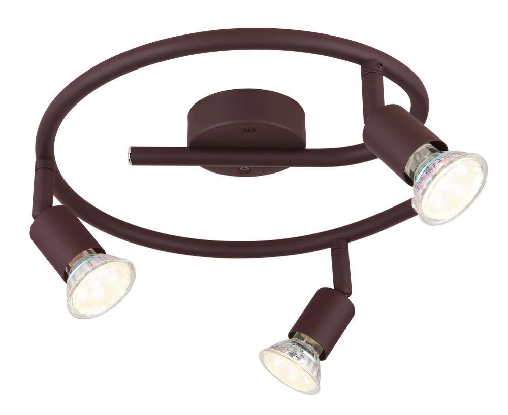 Plafonnier encastré Globo Lighting Oliwa en métal bronze GU10 3L