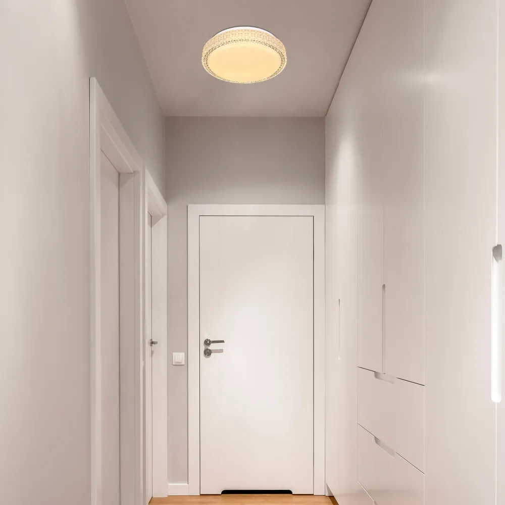 Plafonnier encastré Globo Lighting Ovi en métal blanc