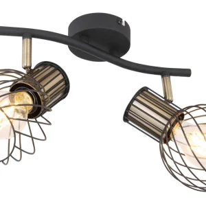 Suspension Globo Lighting Argusto en métal noir E27 2L