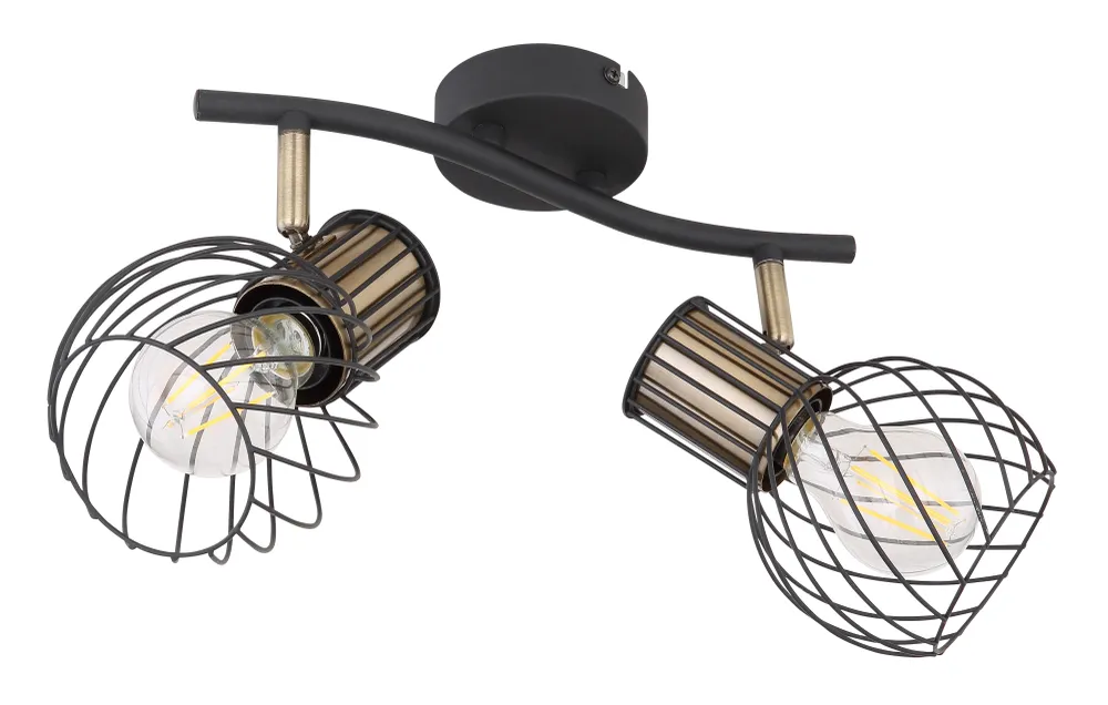 Suspension Globo Lighting Argusto en métal noir E27 2L