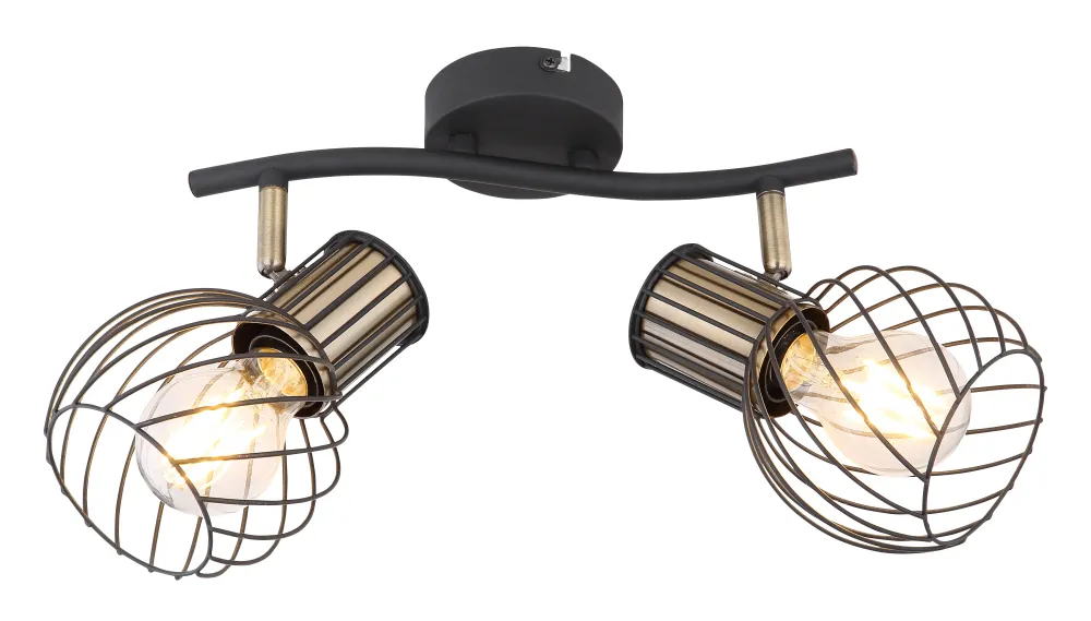 Suspension Globo Lighting Argusto en métal noir E27 2L