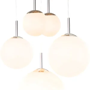 Suspension Globo Lighting Balla en métal nickelé E27 2/3L