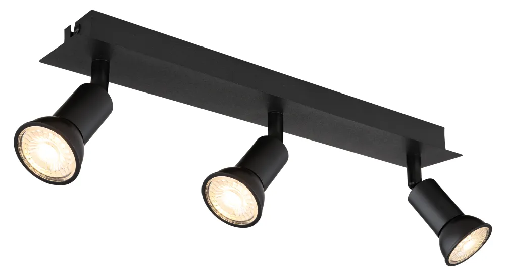 Suspension Globo Lighting Drew en métal noir GU10 3L Black