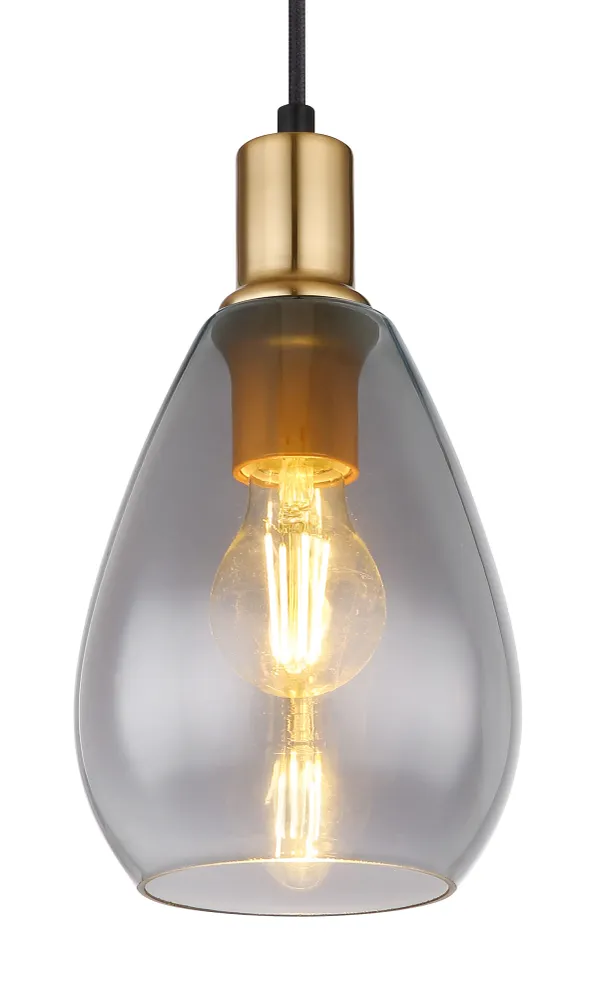 Suspension Globo Lighting Fanni en métal noir E27