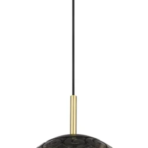 Suspension Globo Lighting Fitz en métal noir E27