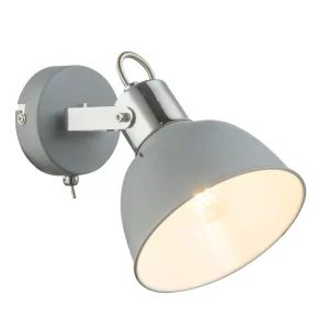 Suspension Globo Lighting Gerda en métal gris E14