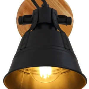 Suspension Globo Lighting Günther en bois brun E27