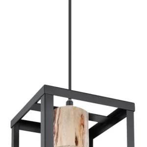 Suspension Globo Lighting Hagar en métal noir E27