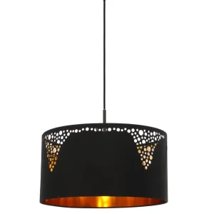 Suspension Globo Lighting Ingeborg en métal noir E27