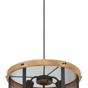 Suspension Globo Lighting Jeanie en métal noir E27 3L