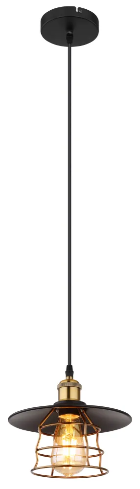 Suspension Globo Lighting Viejo en métal noir E27