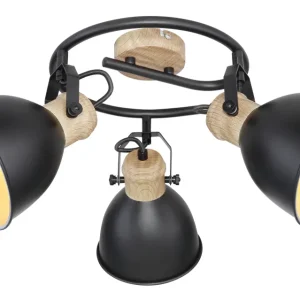 Suspension Globo Lighting Wiho en métal noir E27 3L