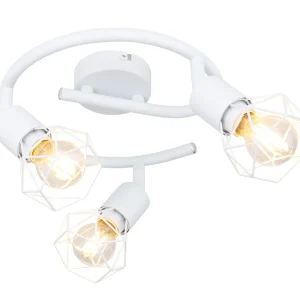 Suspension Globo Lighting Xara I en métal blanc E14 3L