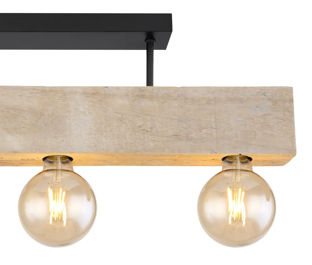 Suspension linéaire Globo Lighting Adalie en métal noir E27 3L